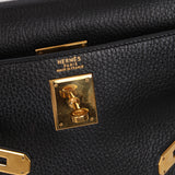 Hermès 1996 Noir Togo Kelly 32 Retourne GHW