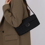 Chanel 2003 East West Black Travel Ligne Flap Bag