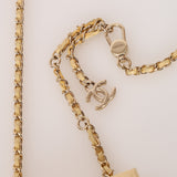 Chanel 2020 Butter Yellow Lambskin Belt Bag Card Holder on Chain