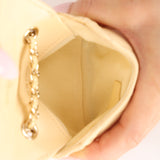 Chanel 2020 Butter Yellow Lambskin Belt Bag Card Holder on Chain