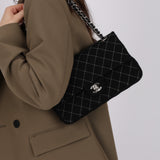 Limited Edition Chanel 2023 Chain Tweed Medium Classic Double Flap Bag