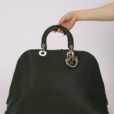Dior 2012 Forest Green Large Dome Zip Tote