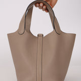 Hermès 2007 Gris Tourterelle Taurillon Clemence Picotin 18 PHW