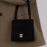 Chanel 1998 Multi Strap Microsuede Turn-Lock Flap Bag 24K GP