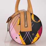 Christian Dior 2004 Multicolor Argyle Round Boston