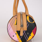 Christian Dior 2004 Multicolor Argyle Round Boston