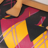 Christian Dior 2004 Multicolor Argyle Round Boston