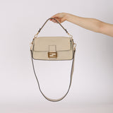 Fendi Creme Cuoio Romano Selleria Baguette