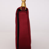 Ultra-Rare Christian Dior 1999 Embroidered Burgundy Satin Malice Bag