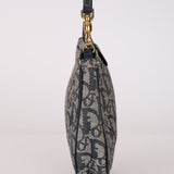Christian Dior 2001 Navy Diorissimo Saddle Pochette