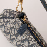 Christian Dior 2001 Navy Diorissimo Saddle Pochette