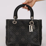 Limited Edition Dior 2017 Calfskin Cannage Embossed Medium Lady Dior
