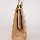 Vintage Fendi Latte Lizard Frame Clasp Bag MHW