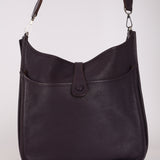 Hermès Evelyne GM Raisin Taurillon Clemence 2014 PHW