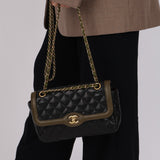 Chanel 2017 Lambskin Quilted Two Tone Day Flap