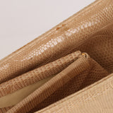Vintage Fendi Latte Lizard Frame Clasp Bag MHW