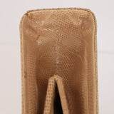 Vintage Fendi Latte Lizard Frame Clasp Bag MHW