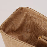 Vintage Fendi Latte Lizard Frame Clasp Bag MHW