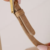Vintage Fendi Latte Lizard Frame Clasp Bag MHW