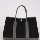 Hermès Garden Party 30 Noir Toile and Gris Meyer Negonda 2022 PHW