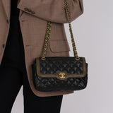 Chanel 2017 Lambskin Quilted Two Tone Day Flap