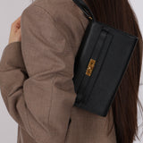 Hermès 2021 Noir Epsom Kelly to Go Wallet GHW