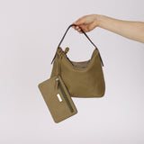 Rare Loewe Sage Leather Flamenco Bag with Pouch