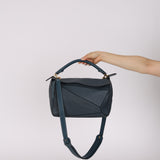 Loewe Slate Blue Medium Puzzle Bag