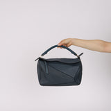 Loewe Slate Blue Medium Puzzle Bag