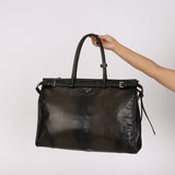 Prada X-Large Bonnie Tote Olive Antiqued Leather