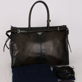 Prada X-Large Bonnie Tote Olive Antiqued Leather