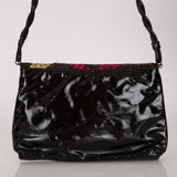 Fendi Multicolor Logo Sequin Patent Flap