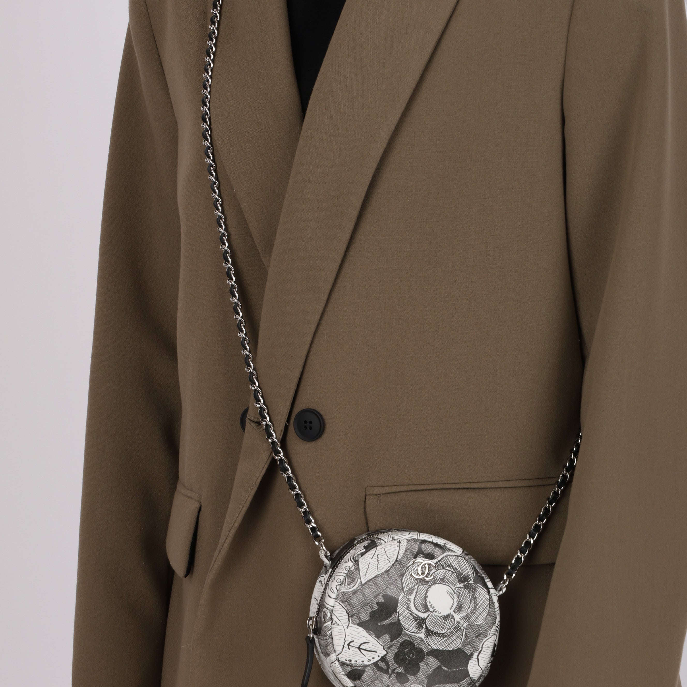 Chanel 2018 Camellia Round Clutch on Chain