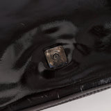 Fendi Multicolor Logo Sequin Patent Flap