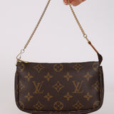 Louis Vuitton Monogram Chain Mini Pochette Bag