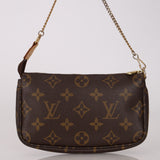 Louis Vuitton Monogram Chain Mini Pochette Bag