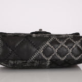 Rare Chanel Small Single Flap Black Patchwork Lambskin 2011 SHW