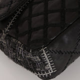 Rare Chanel Small Single Flap Black Patchwork Lambskin 2011 SHW