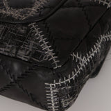 Rare Chanel Small Single Flap Black Patchwork Lambskin 2011 SHW