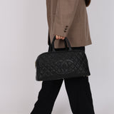 Chanel 2004 Caviar Timeless Bowling Bag 24K GP