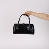 Gucci Black Box Calf Square G Top Handle Bag