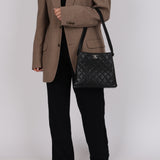 Rare Chanel 1996 Caviar Double-Sided Turnlock Shoulder Kelly