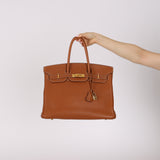 Hermès 2003 Gold Togo Birkin 35 Retourne GHW