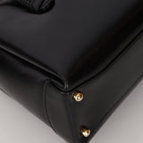 Gucci Black Box Calf Square G Top Handle Bag