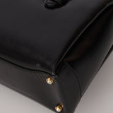 Gucci Black Box Calf Square G Top Handle Bag