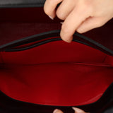 Gucci Black Box Calf Square G Top Handle Bag