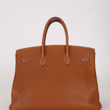Hermès 2003 Gold Togo Birkin 35 Retourne GHW