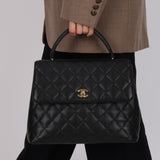 Chanel 2001 Caviar Kelly Top Handle Bag 24K GP