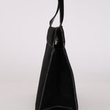 Gucci Black Suede Square G Clasp Shoulder Bag
