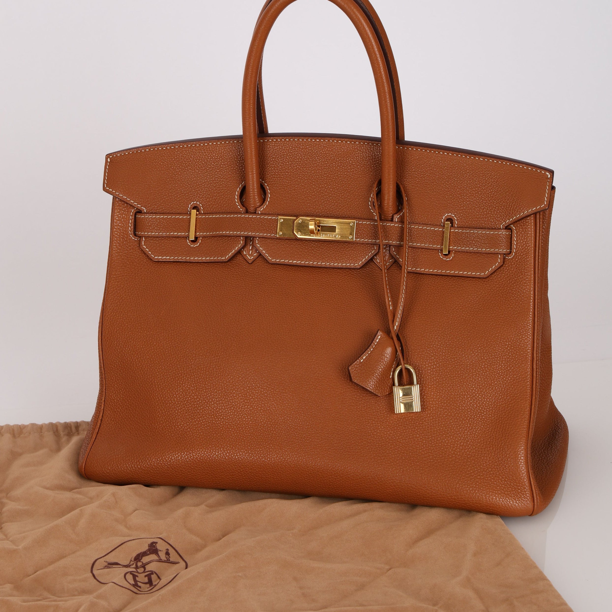 Hermès 2003 Gold Togo Birkin 35 Retourne GHW